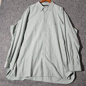 Ralph Lauren Button Down Shirt Mens 4XLT Light Green Classic Fit Long Sleeve